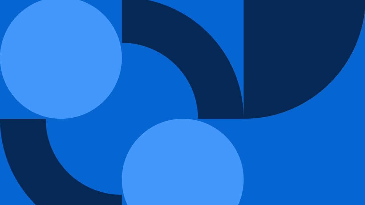 Abstract shapes circles and quarters